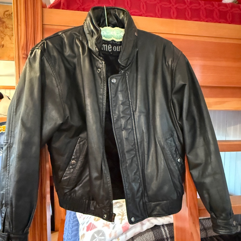 Men's or Women’s Black Leather Jacket